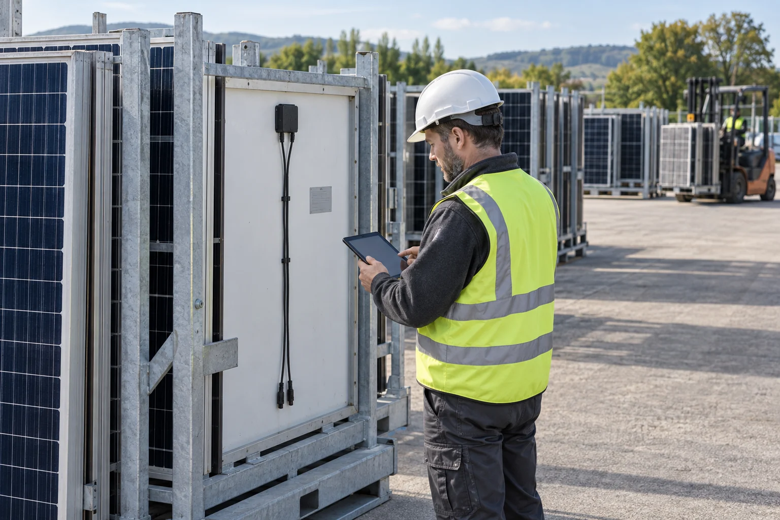 Erfassung von Modultypen und Mengen für eine Solarmodul-Chargenliste