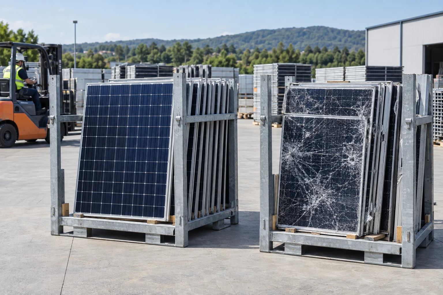 Getrennte Solarmodulchargen für Wiederverwendungsprüfung und Recycling
