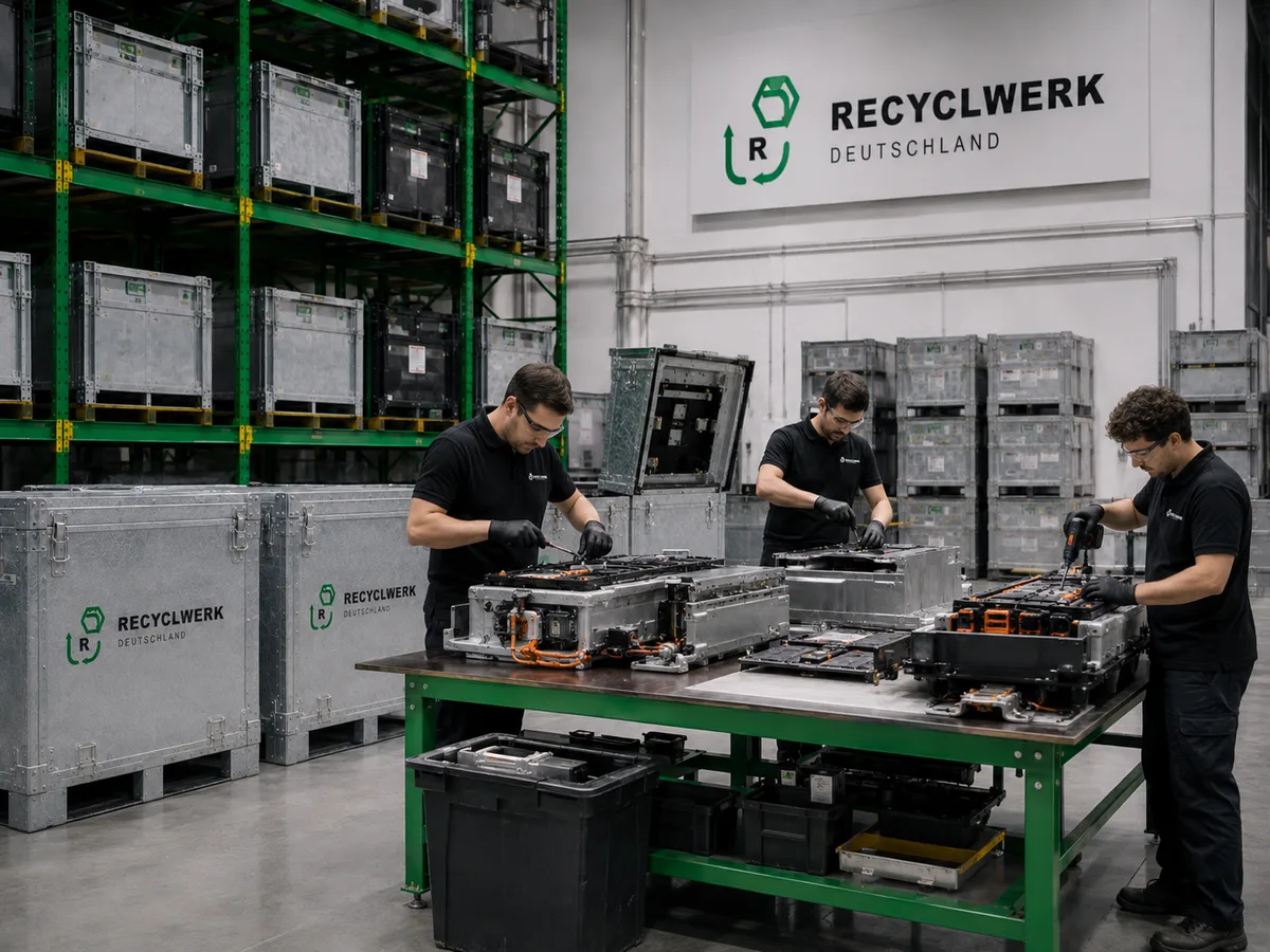 Fachgerechte Demontage einer Hochvolt-Fahrzeugbatterie zur technischen Bewertung